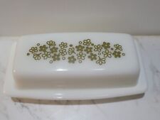 Vintage Pyrex Butter Dish Spring Blossom Crazy Daisy Covered with Lid 72-B Nice  picture