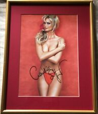 Claudia Schiffer autographed signed auto swimsuit calendar photo matted & framed picture
