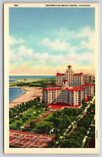 Original Vintage Postcard Edgewater Beach Hotel Lake Michigan Chicago Illinois picture