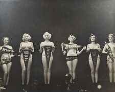 Antique 1910's Risque Burlesque Women College Pennants 8x10 Original Photo picture