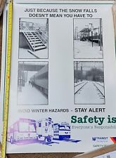 1997 NEW JERSEY TRANSIT SAFETY POSTER picture