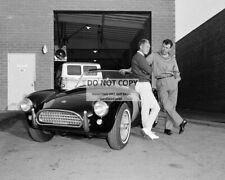 STEVE McQUEEN, CARROLL SHELBY AND A COBRA 289 ROADSTER CAR - 8X10 PHOTO (OC014) picture