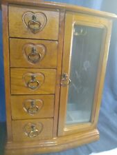 Wooden Jewelry Cabinet/Music Box - Plays 