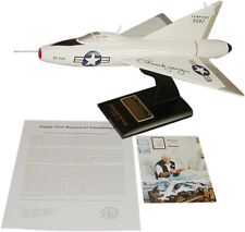 USAF Convair XF-92 Prototype Chuck Yeager Signed COA Desk Model 1/32 SC Airplane picture