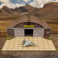 1/72, 1/64 HO Scale Aircraft Hangar Model Scenery Diorama Photo Real Kit picture