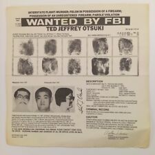 1988 FBI Most Wanted List Poster Ted Jeffrey Otsuki Interstate Flight Murder picture