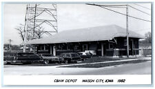 Mason City Iowa IA Postcard C & NW Depot Tower View c1980's Unposted RPPC Photo picture