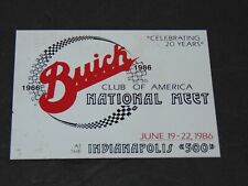 1986 Buick Club of America National Meet At The Indianapolis 500 Dash Plaque picture
