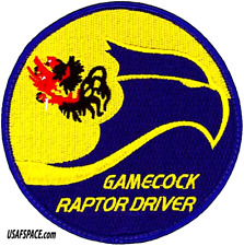 USAF 19TH FIGHTER SQ -19 FS- F-22-GAMECOCK RAPTOR DRIVER -HI ANG-VEL PATCH picture
