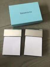 Tiffany & Co Silver 925 Sterling and Leather 2 Memo Pads picture