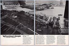 1985 Lockheed Georgia Aviation Ad USAF C-5B Galaxy Production Line Factory picture