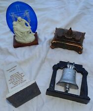 4 Souvenirs WASHINGTON DC CAPITOL & JEFFERSON BANKS, Liberty Bell Paperweight + picture