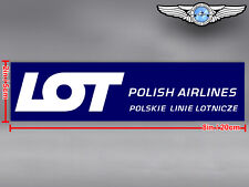 LOT POLISH AIRLINES POLSKIE LINIE LOTNICZE LOGO RECTANGULAR DECAL / STICKER picture