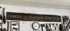 Authentic ‘American Railway Express’ Wood Sign - Circa 1918 picture