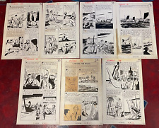 WORLD AROUND US #34 art 7 PAGE STORY 1961 FISHING FATHER SON MALAYSIA CHINA SEA picture