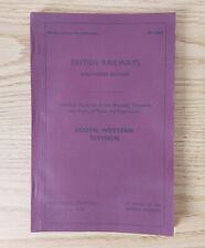 BR Southern Region Sectional Appendix to Working Timetable Wateroo Station 1972 picture