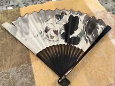 Vintage CAAC Cats Motif Hand Held Fan picture