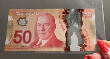 2012 $50 Canadian Dollar Bill Banknote Canada Currency UNCIRCULATED MINT BU picture