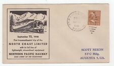 USA 1948 Railway FDC NORTH COAST LIMITED (Northern Pacific Railway)  picture
