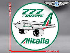 ALITALIA NEW LIVERY PUDGY BOEING B777 ROUND DECAL / STICKER picture