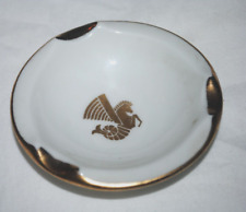 1960s small AIR FRANCE porcelain ashtray, gold trim, seahorse design picture