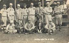 1912 RPPC Baseball Team Vans Colts Real Photo Postcard Mismatched Uniforms  picture