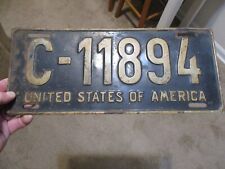 1948-1949 RARE UNITED STATES OF AMERICA MILITARY LICENSE PLATE C 11894 picture