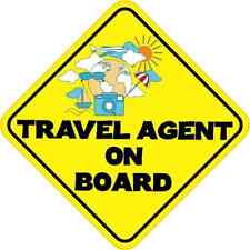 StickerTalk 6in x 6in Travel Agent On Board Sticker Car Truck Vehicle Bumper ... picture