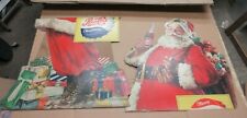 Rare1950s Pepsi Cola Holidays Merry Christmas Cardboard Sign Santa  picture