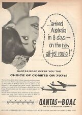 Qantas Airlines Australia 1 Page Advertising 1966 Qantas With Boac picture