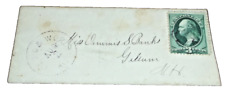 1880 BOSTON & MAINE B&M PETERBORO & WORCESTER RPO HANDLED SMALL TINY ENVELOPE picture