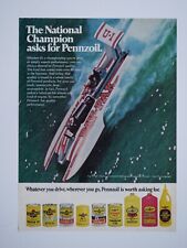 1975 Pennzoil Vintage National Unlimited Hydroplane Champion Original Print Ad picture