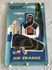 Original 1963 AIR FRANCE GREECE Travel Poster, 24x39, Guy Georget Art picture