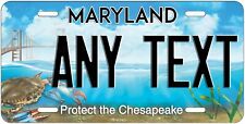 MARYLAND Chesapeake Bay License Plate Novelty Personalized Any Text for Auto ATV picture