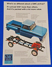 1966 GMC STEPSIDE PICKUP TRUCK ORIGINAL PRINT AD CLASSIC GM HEAVY DUTY WORKHORSE picture