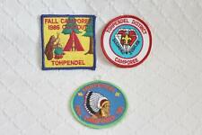 Lot of 3 Boy Scout Patches Tohpendel District Camporee 1986, 90, Jubilee-BL picture