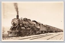 Atchison Topeka & Santa Fe Railroad Locomotive 3519 VTG RPPC Real Photo Postcard picture