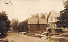 E68/ Belmont Ohio Real Photo RPPC Postcard 1917 Jefferson St Homes Dog 9 picture
