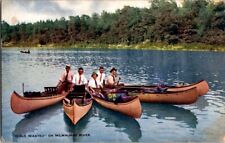Postcard Girls Wanted Canoeing on the Milwaukee River WI Wisconsin 1910    I-424 picture