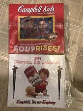 LOT Of 2 Vintage Campbell Soup Kids Calendars 1994, 1998 NIP NOT SEALED picture