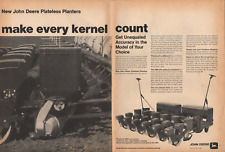 1969 2pg Print Ad of John Deere Tractor 1300 Plateless Planter picture