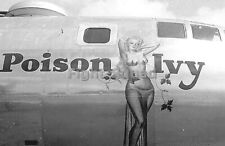 WW2 Picture Photo B-29 Superfortress Poison Ivy Pin Up NOSE ART Bomber 3984 picture