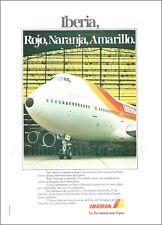 1980 IBERIA Airlines ad BOEING 747-256B Calderon de la Barca EC-BRQ advert SPAIN picture