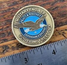 PRATT & WHITNEY GTF Empowering Freedom F16 Solid Brass & Enamel Medallion ☆US picture