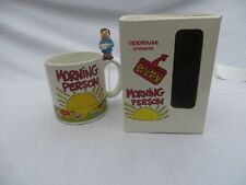 Vintage 1980s Applause Morning Person Coffee Mug Stir Stix Nos picture