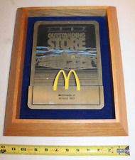 Rare Mcdonalds 1987 Restaurant Outstanding Award Brushed Plaque Arnold MO VTG picture