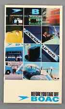 BOAC BEFORE YOU TAKE OFF VINTAGE AIRLINE BROCHURE 1968 B.O.A.C. picture