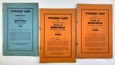 1929 & 1938 Voters List Town Of Bonfield District of Nipissing Ontario 732A picture