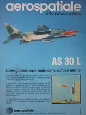 12/1982 PUB AEROSPACE TACTICAL CRAFT JAGUAR AS 30 LASER MISSILE ORIGINAL AD picture