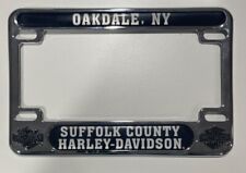 SUFFOLK COUNTY HARLEY-DAVIDSON MOTORCYCLE DEALER LICENSE PLATE FRAME OAKDALE, NY picture